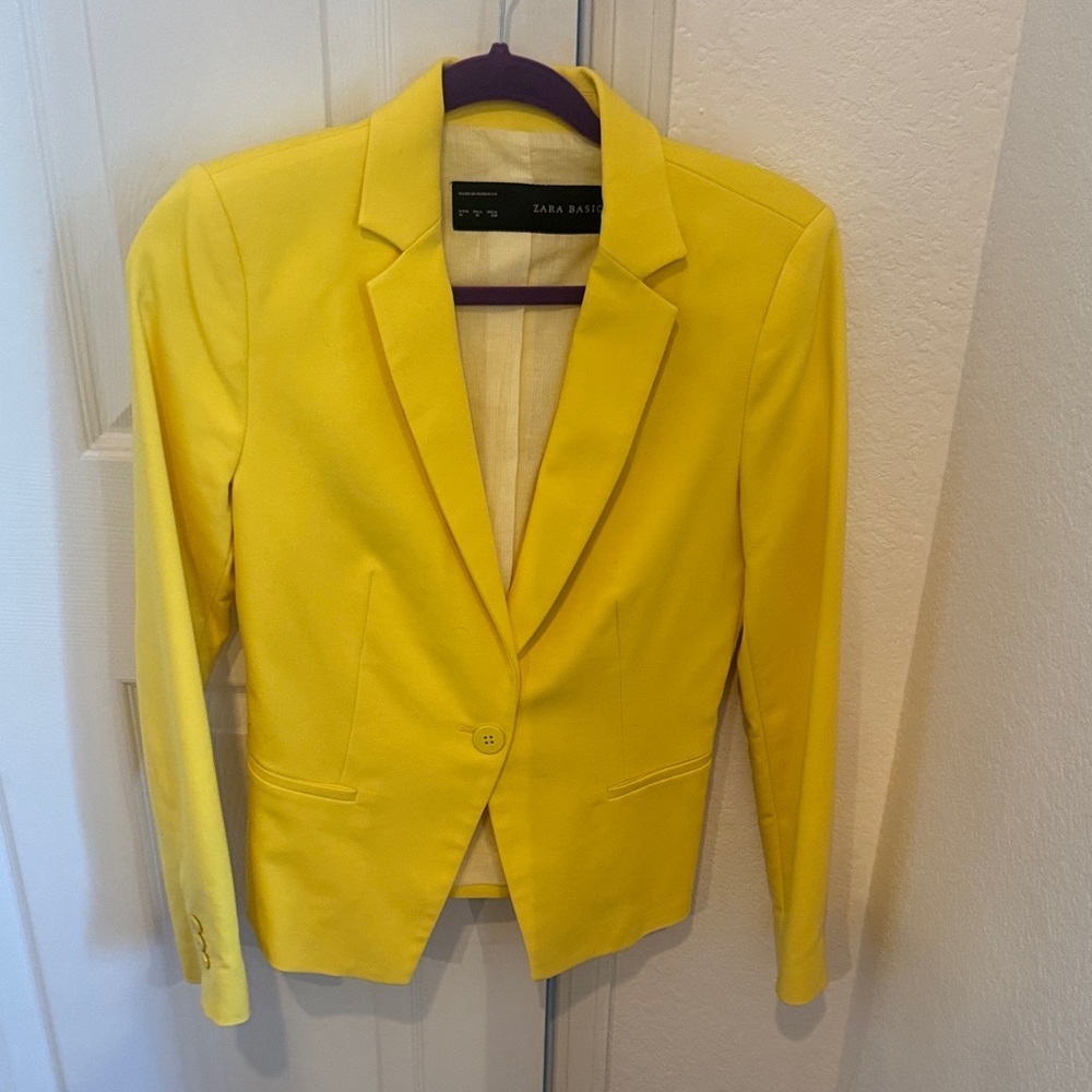 Zara Vibrant Yellow Women's Blazer